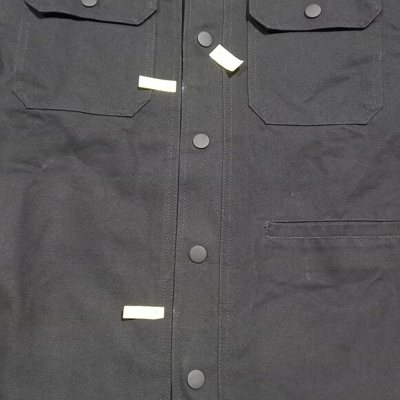Concealed Carry Flannel Lined Canvas Shirt Jacket - Black | Medium - Picture 6 of 11